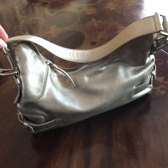 Vintage Michael Kors Gold Leather Purse Shoulder Bag - Picture 11 of 11